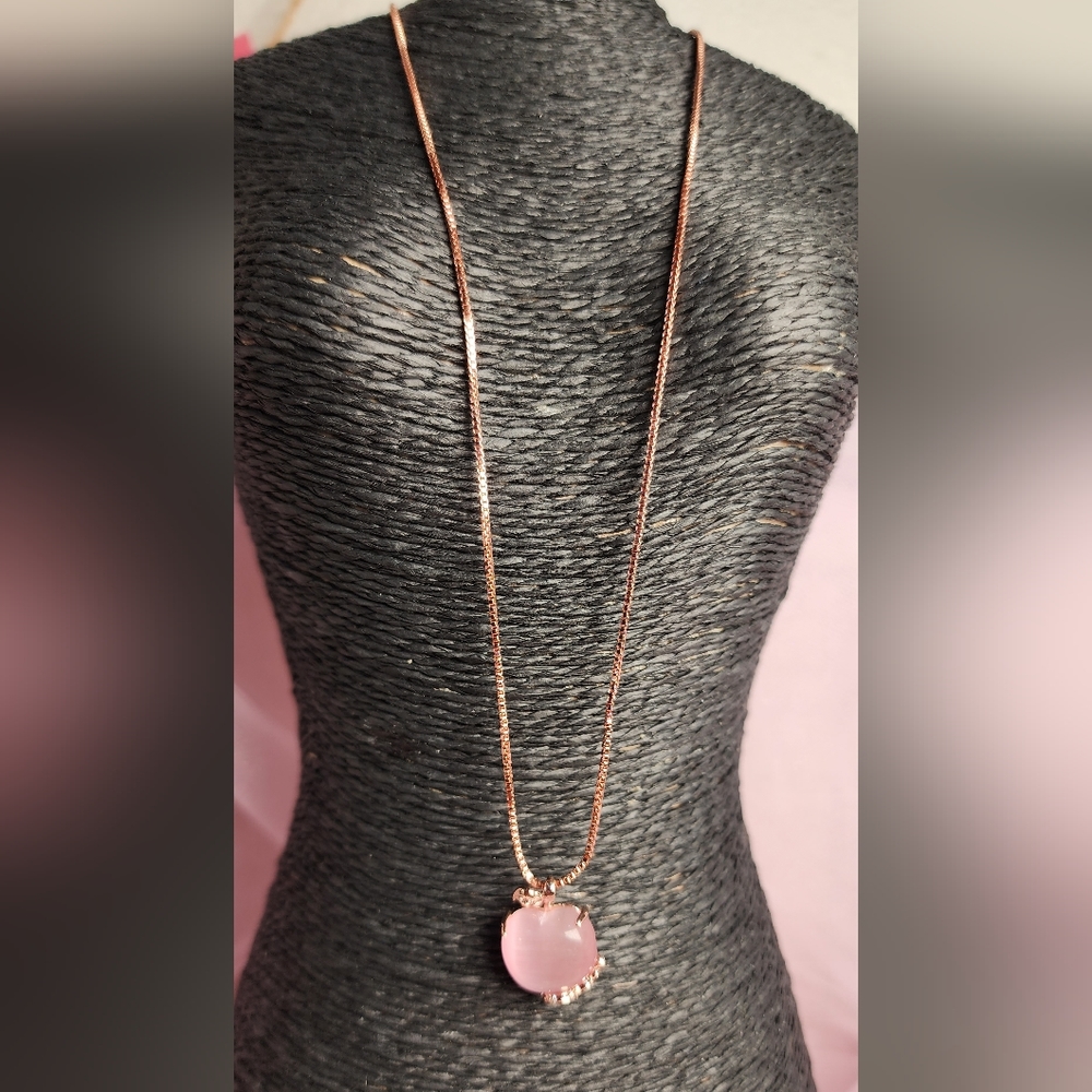 Necklace with Crystal Pink Apple